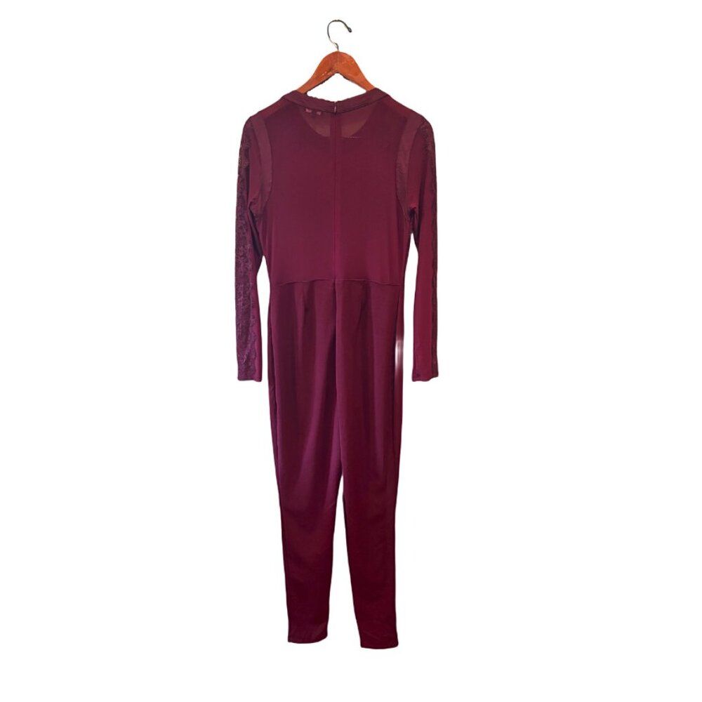 Iris Women Lace Floral Embroidery Pants Jumpsuit Long Sleeves Size L — image 3 of 7